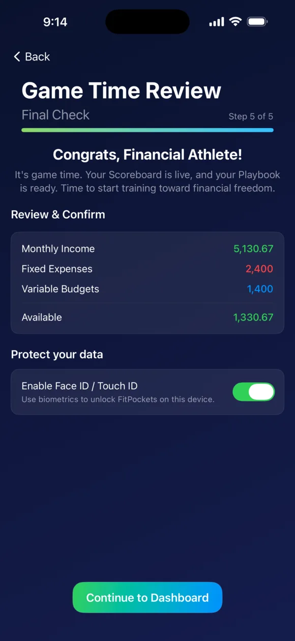 FitPockets Game Time Review — plan every dollar before payday arrives
